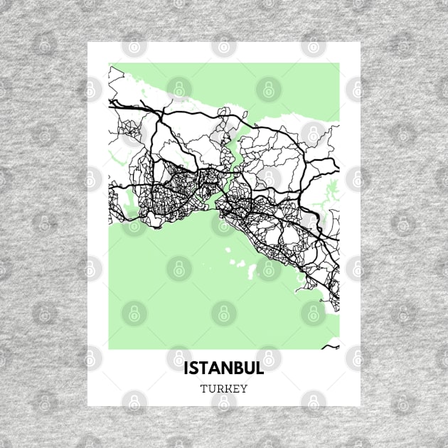 ISTANBUL CITY MAP POSTER by Holailustra